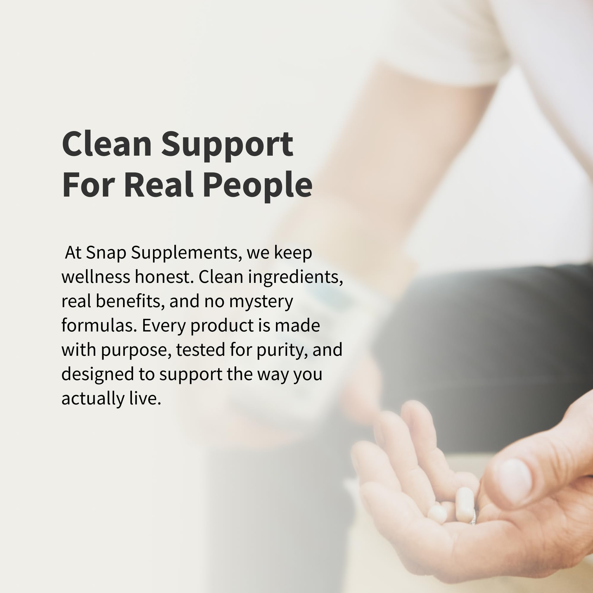 Snap Supplements etiqueta con ingredientes clave para identificar nutrientes principales