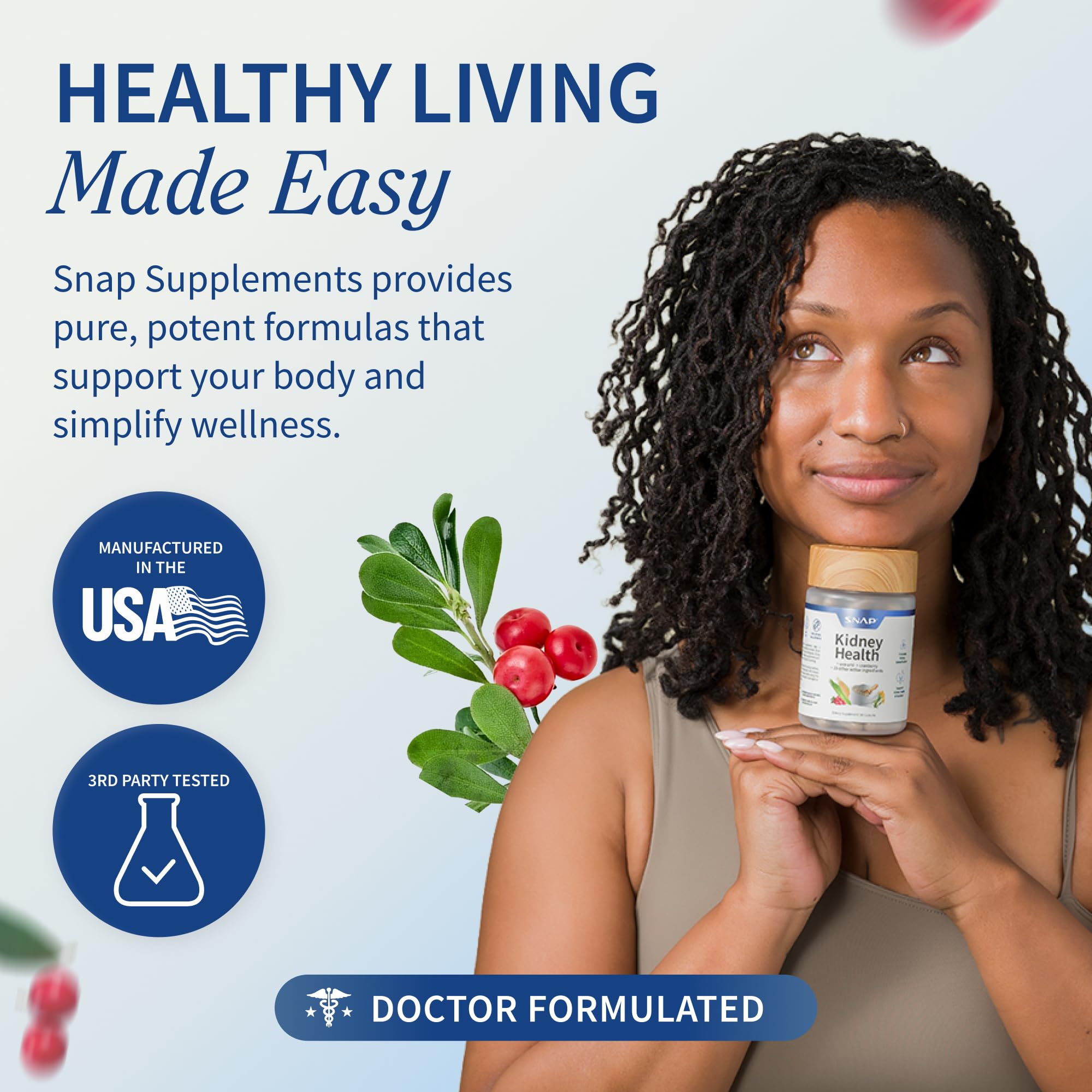Snap Supplements primer plano de etiqueta nutricional para transparencia