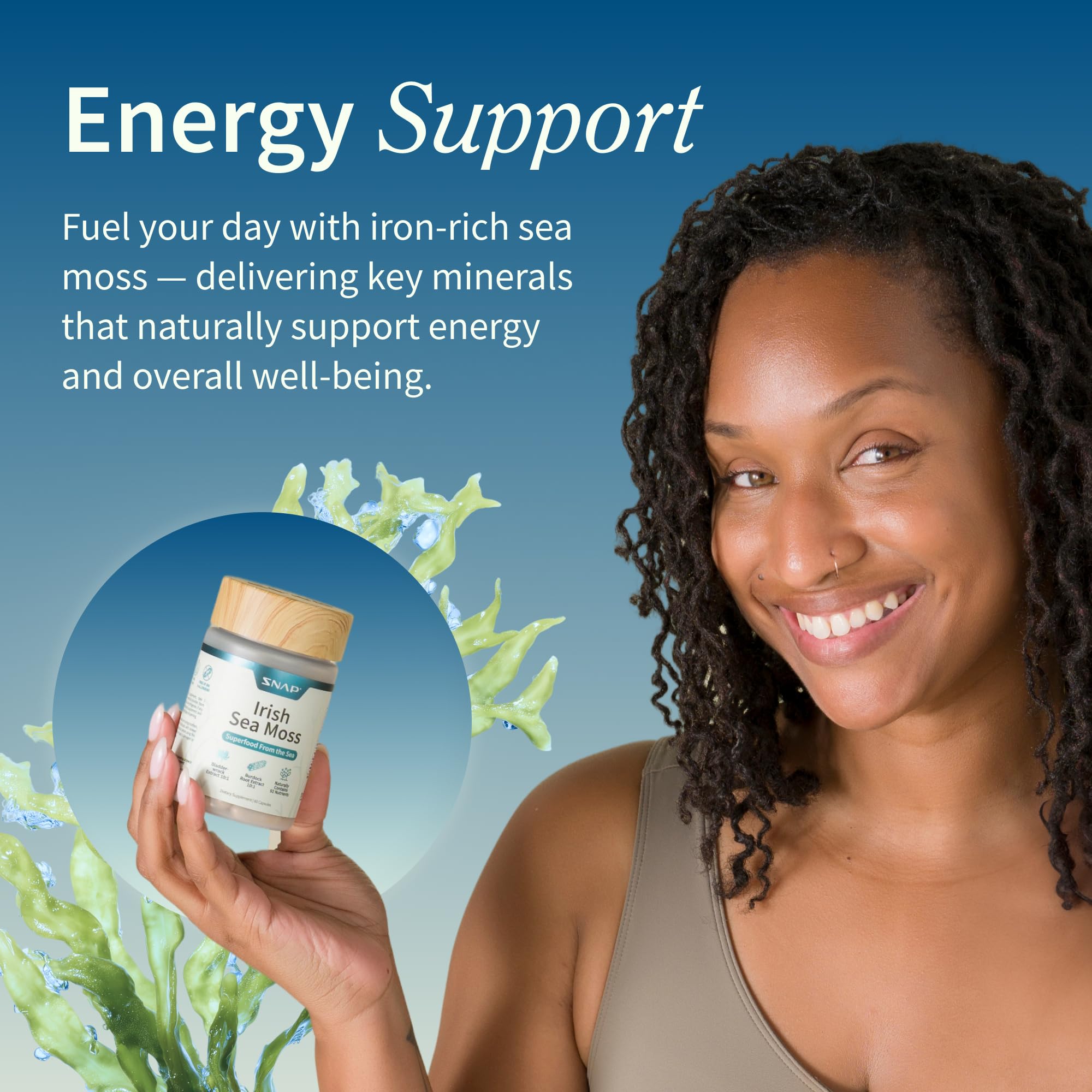 Snap Supplements detalle de etiqueta con información nutricional