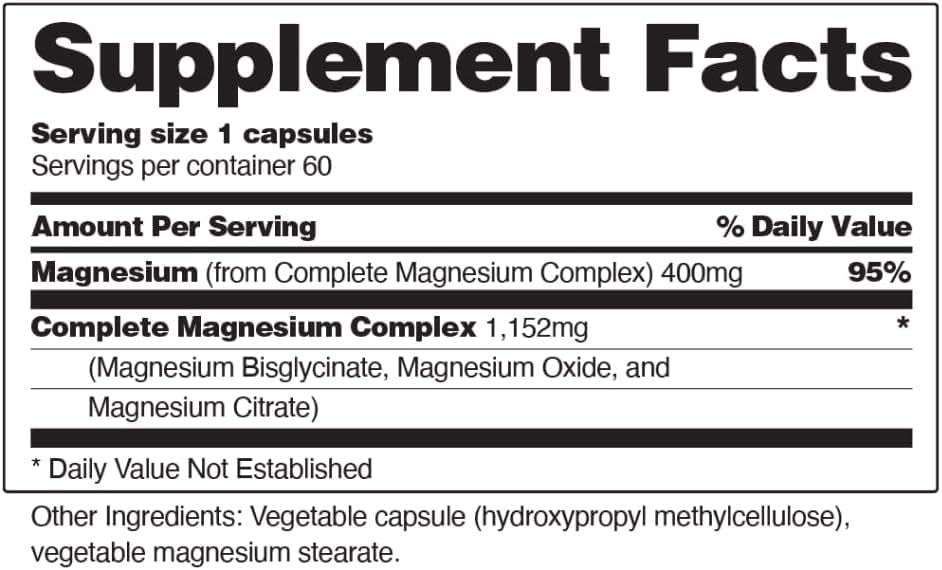 Snap Supplements etiqueta nutricional primer plano con dosis clara y confianza