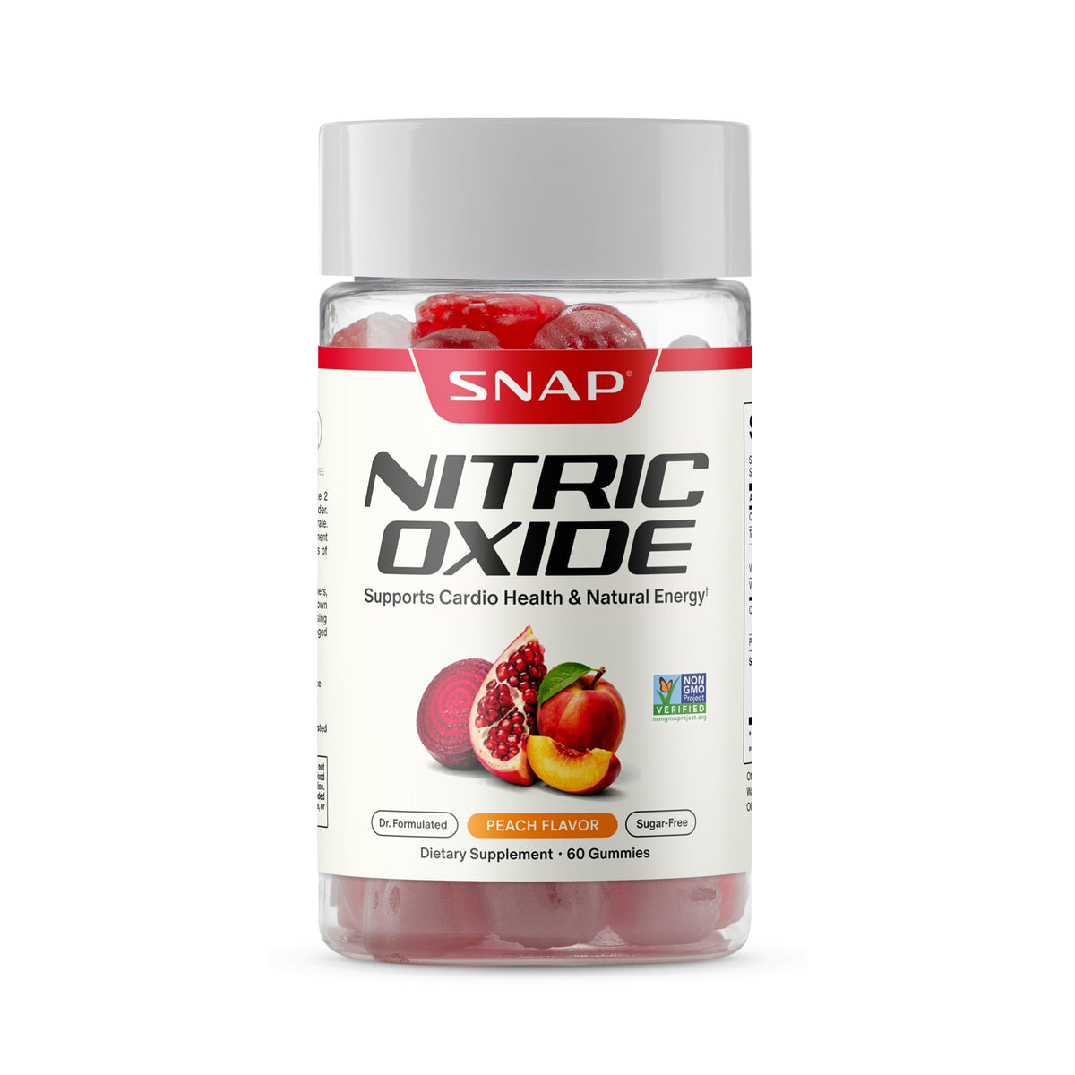 Snap Supplements frente del envase mostrando 60 gomitas y beneficio conveniencia