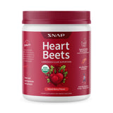 Snap Supplements envase Heart Beets al frente mostrando etiqueta clara y beneficios