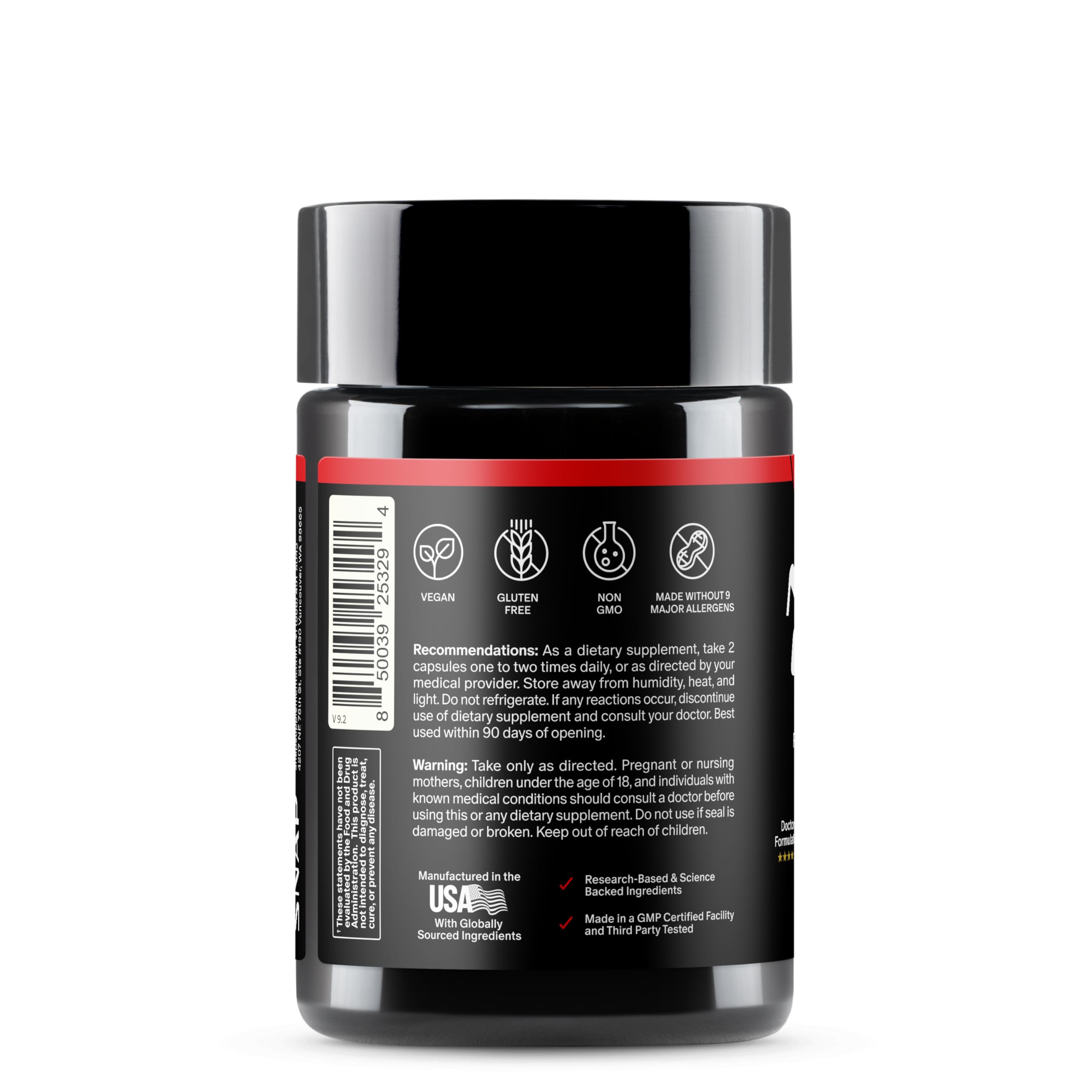 Snap Supplements ingredientes botánicos como tribulus y ginseng