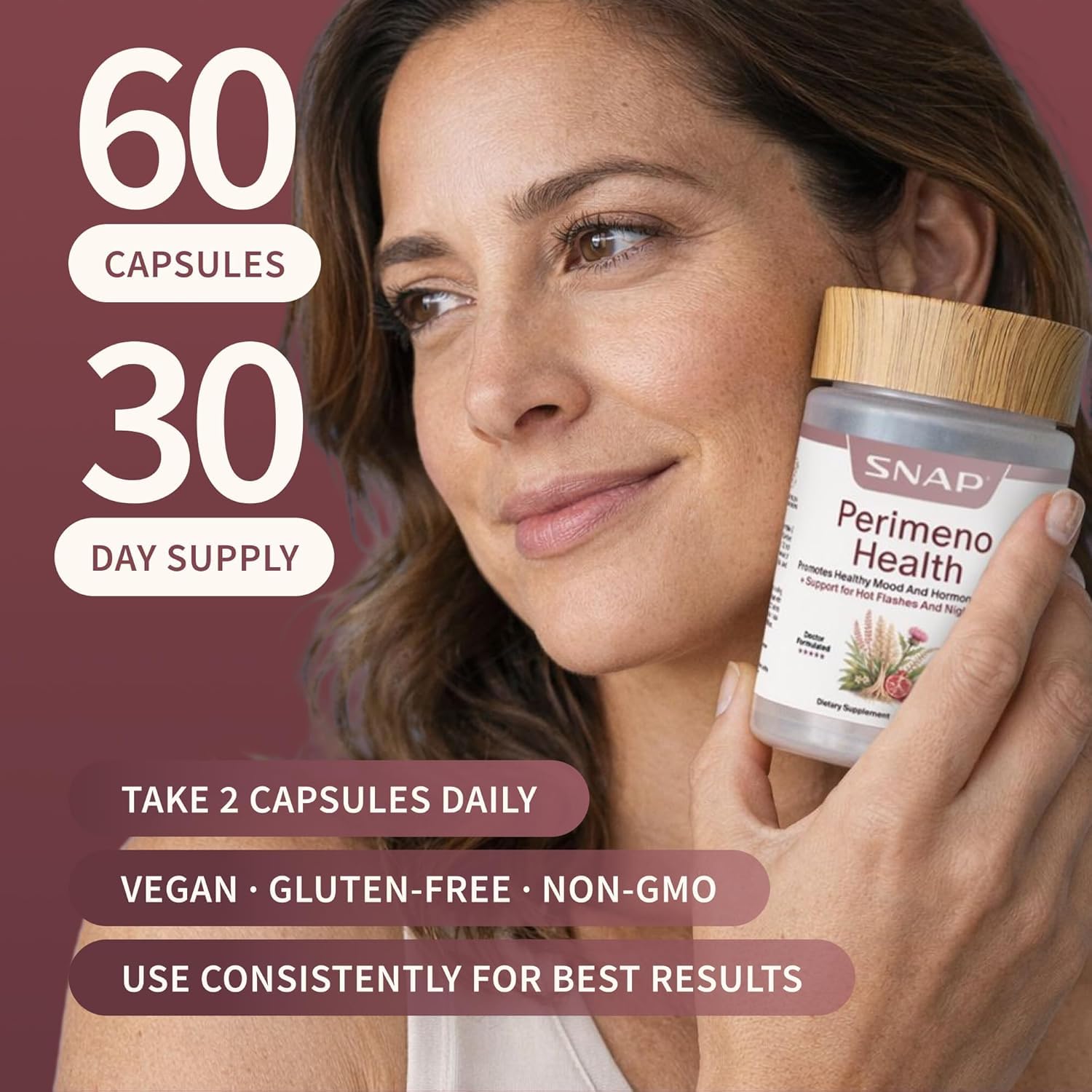 snap supplements sello GMP en la etiqueta que destaca fabricación segura