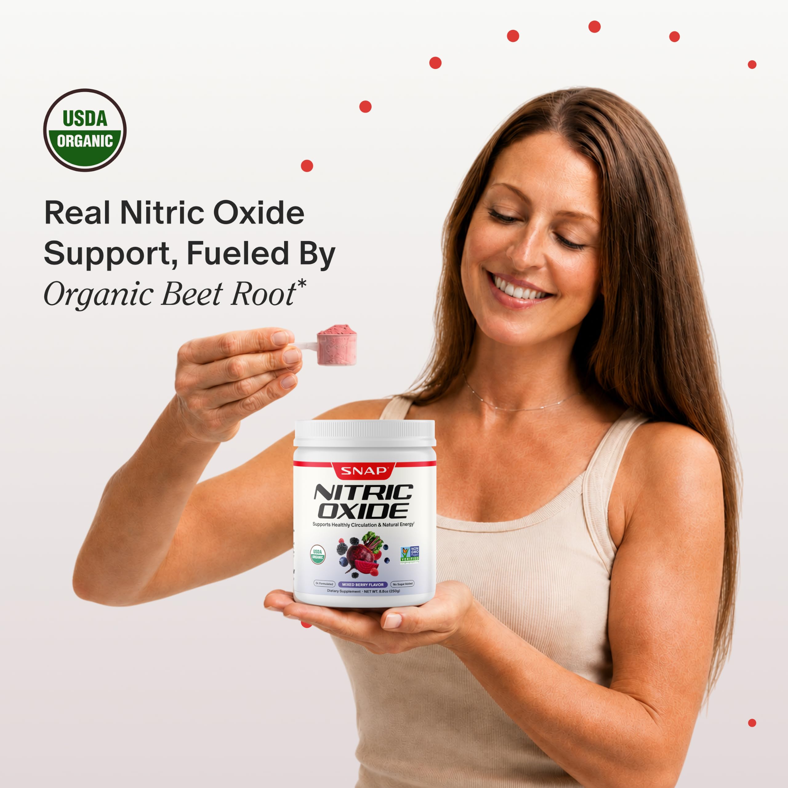 Snap Supplements textura del polvo fino que se disuelve fácilmente