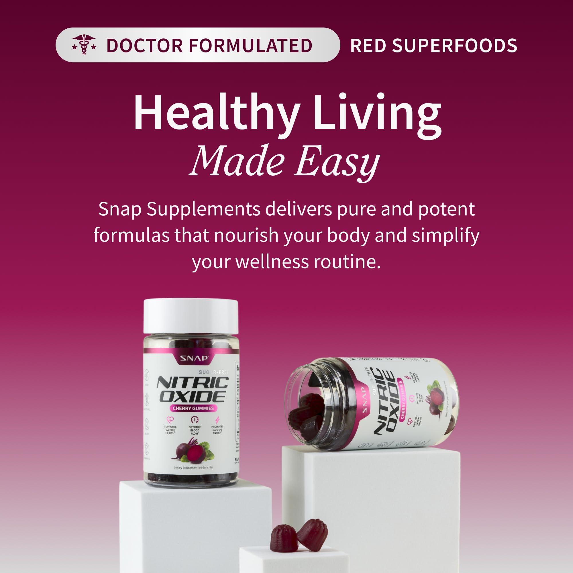 Snap Supplements gominolas junto a equipo de gimnasio para energía preentrenamiento