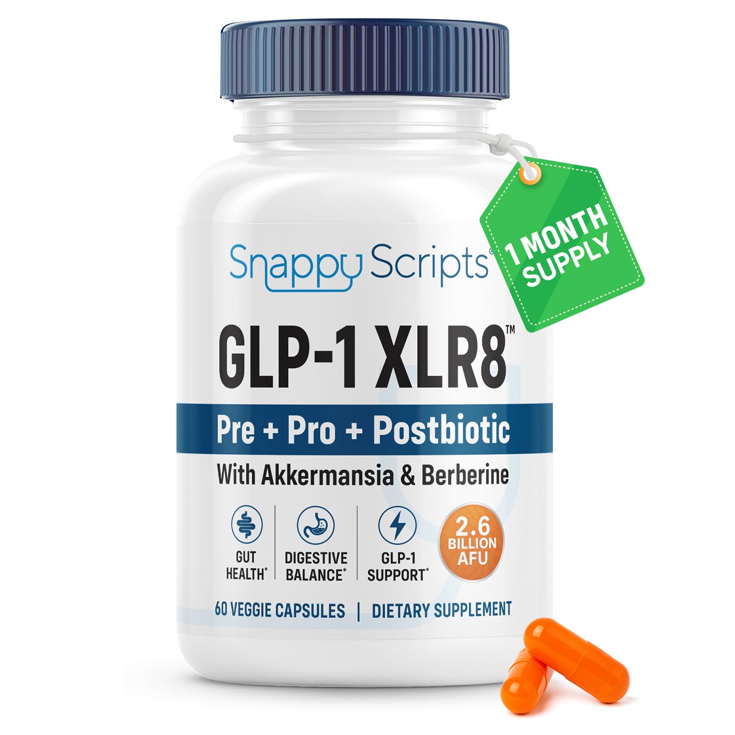 Snappy Scripts frontal del envase mostrando el diseño y beneficios claros