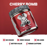 SNEAK Cherry Bomb primer plano del polvo con textura fina y mezcla fácil