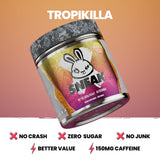 SNEAK Tropikilla textura del polvo mostrando gránulos finos y mezcla fácil