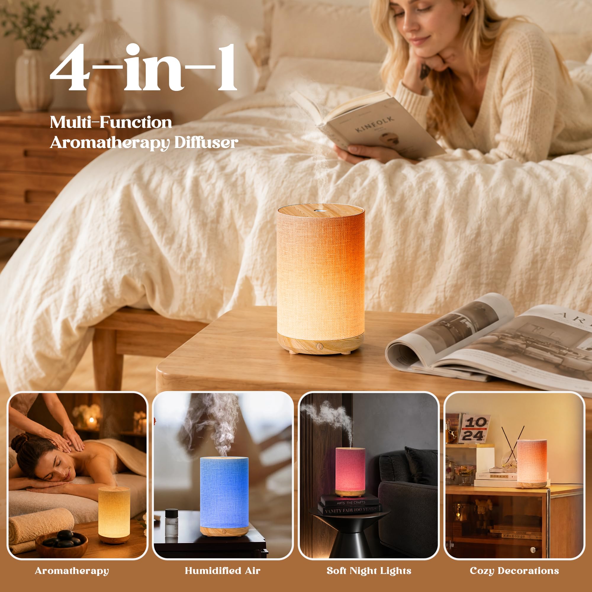 SNOWSEN luces LED en ciclo multicolor, ambiente relajante y personalizable