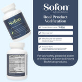 Sofon etiqueta con ingredientes clave para comprobación rápida