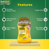 Etiqueta Softovac-SF con lista de ingredientes naturales y beneficios claros