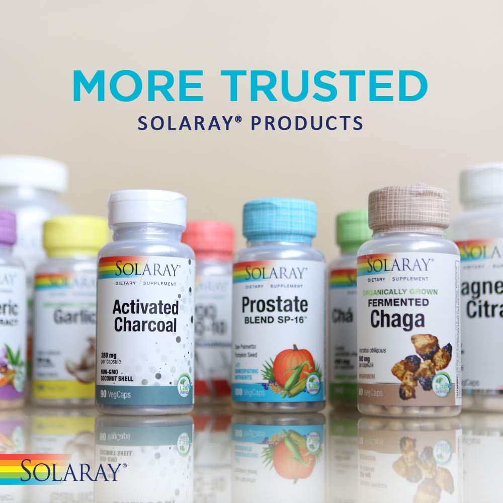 SOLARAY etiqueta del envase con información de 550 mg por porción