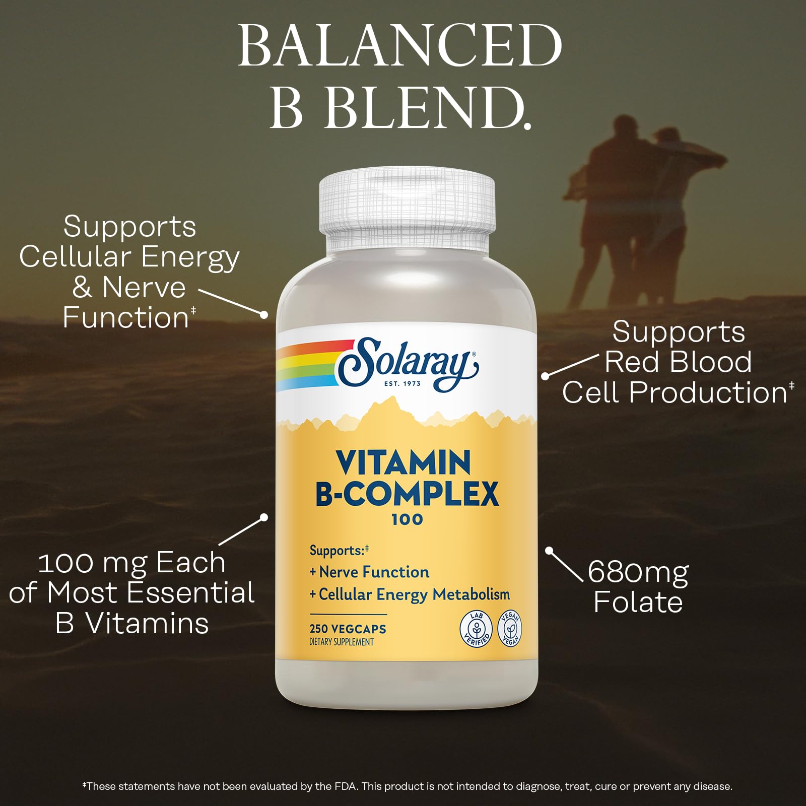 Solaray etiqueta con datos nutricionales y composición completa