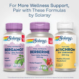 SOLARAY detalle de etiqueta con información de flavonoides y berberina
