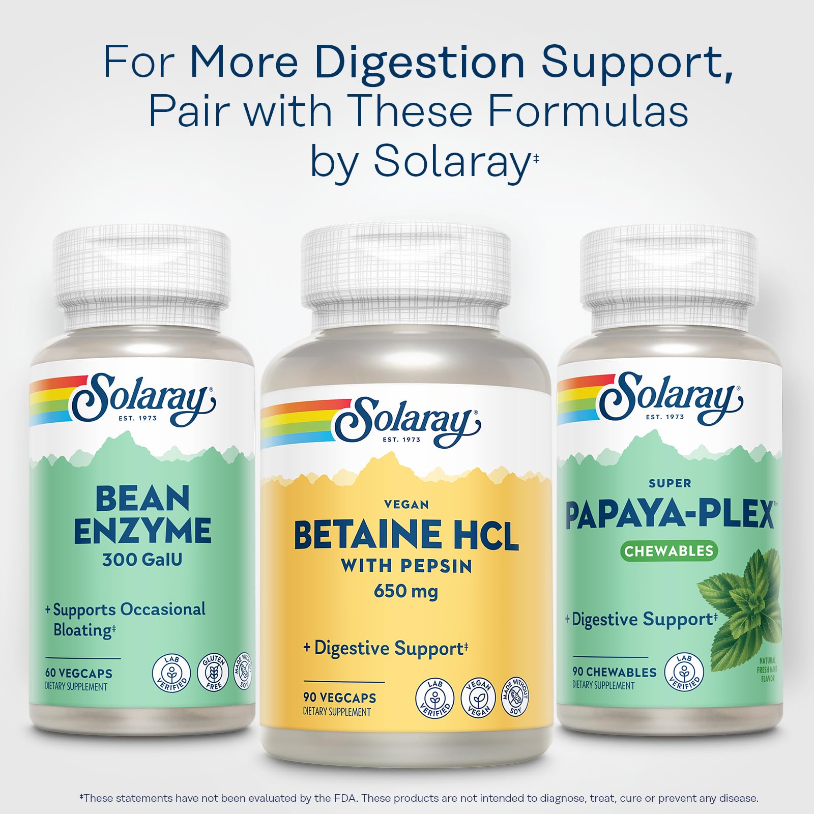 SOLARAY etiqueta nutricional con dosificación clara y calidad