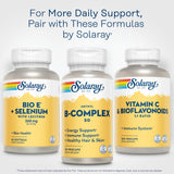 SOLARAY suplemento junto a alimentos saludables para apoyo diario