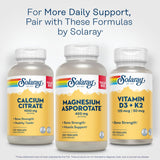 SOLARAY botella con sello 100% PCR destacando sostenibilidad