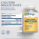 SOLARAY cápsulas vegetales de calcio con textura suave y fácil digestión