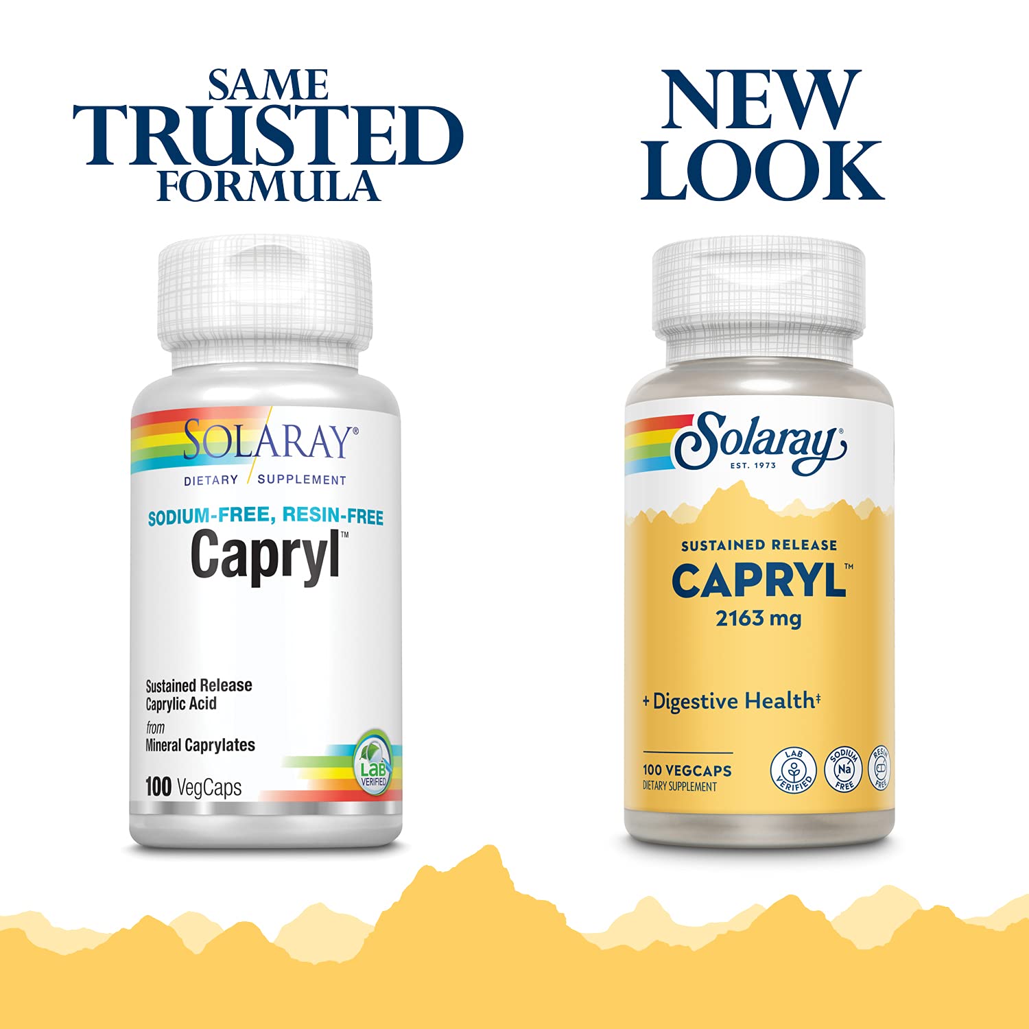 Solaray Capryl cápsula macro que revela la textura y fácil ingestión