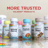 Solaray Capryl ingredientes y tableta abierta que muestra composición confiable