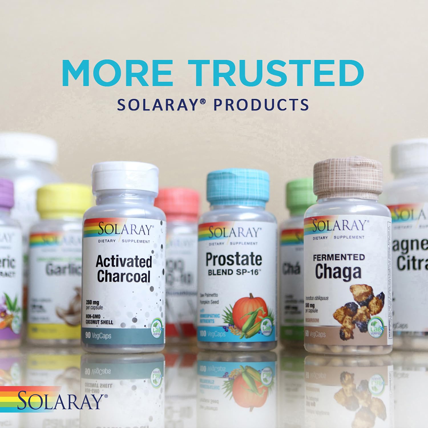 SOLARAY cápsula abierta mostrando contenido, evidencia de formulación