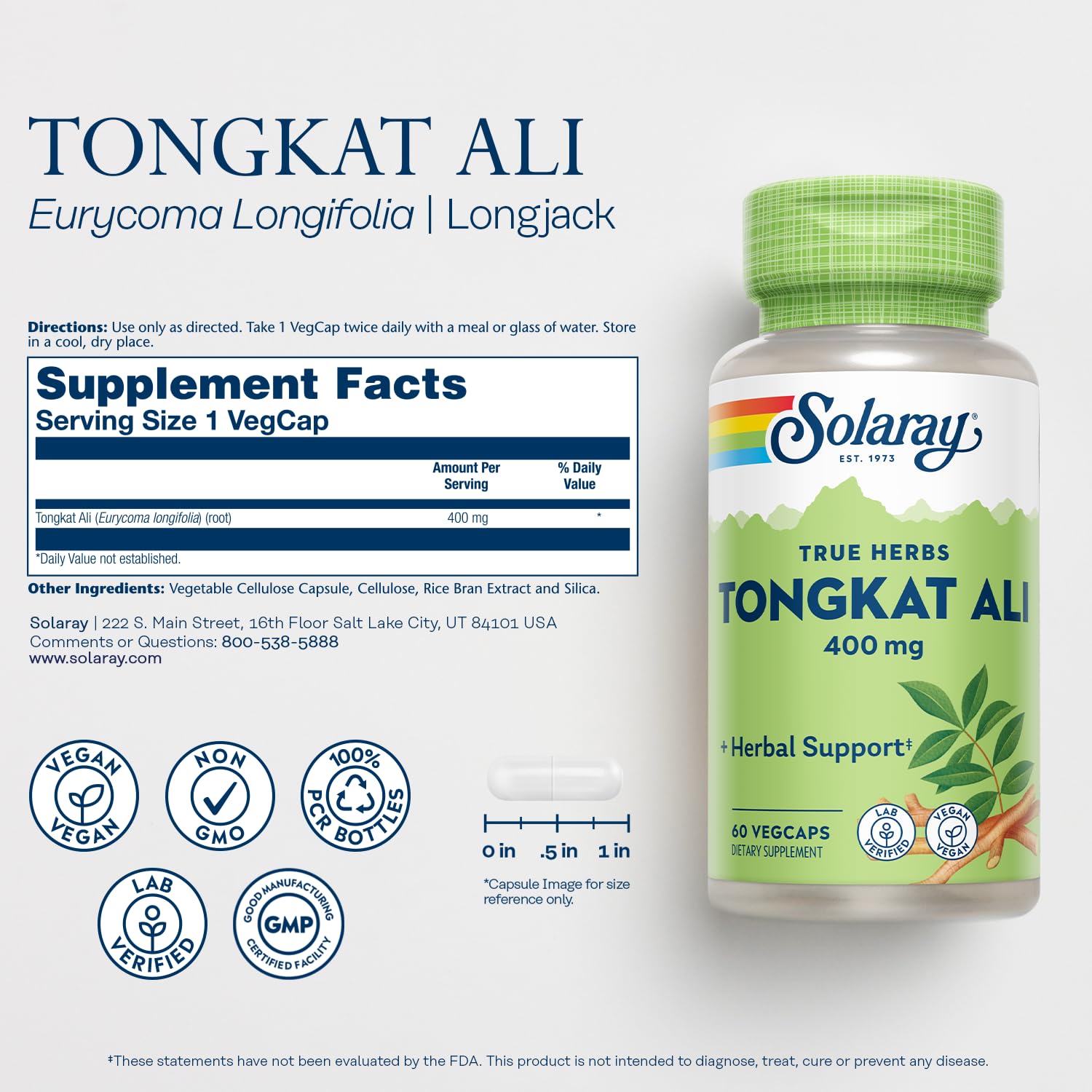 SOLARAY detalle de cápsula vegetal para apreciar textura y calidad