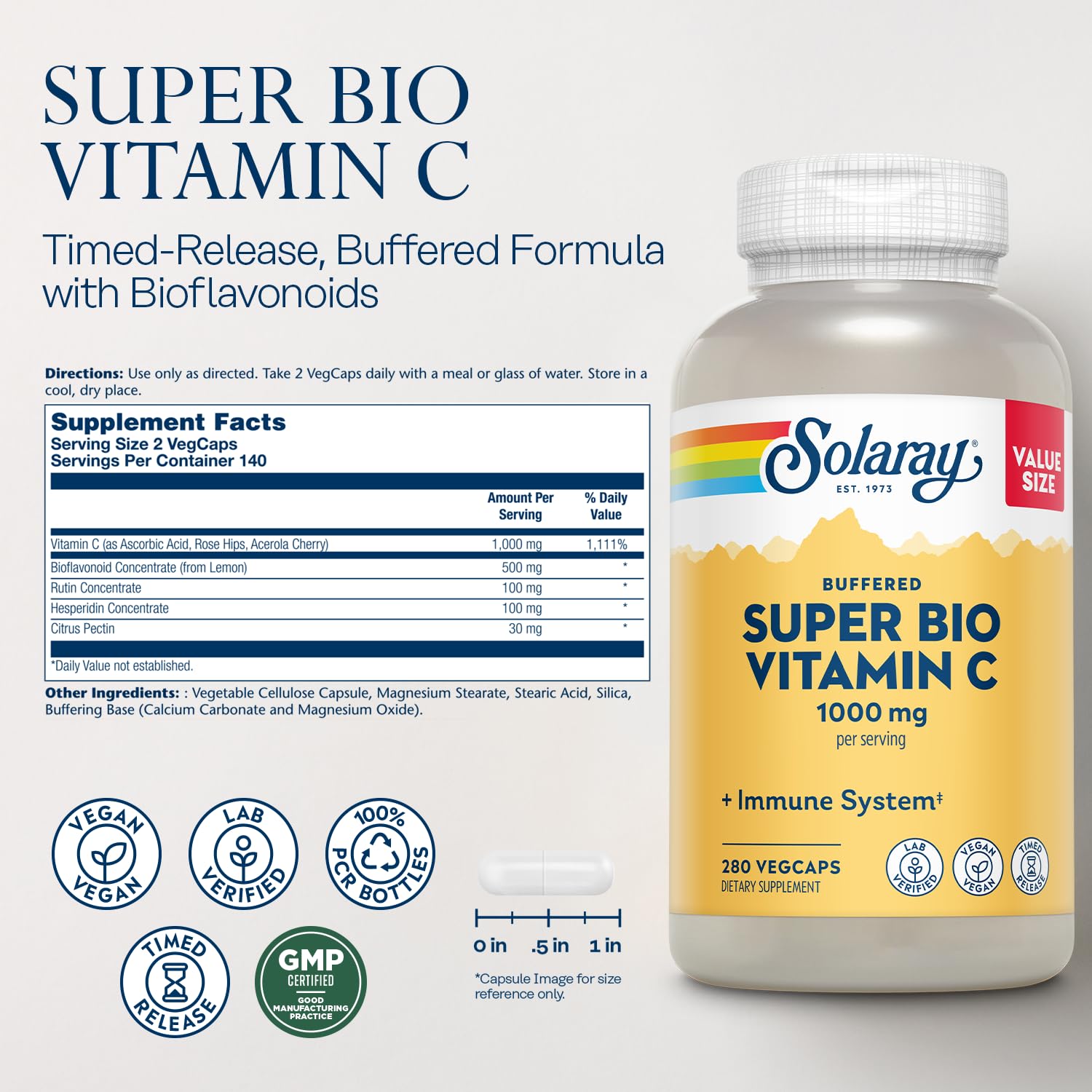 Solaray detalle de textura de vegcaps que evidencia apariencia suave y apta vegana