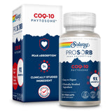 SOLARAY envase frontal del CoQ-10 Phytosome mostrando diseño y cantidad