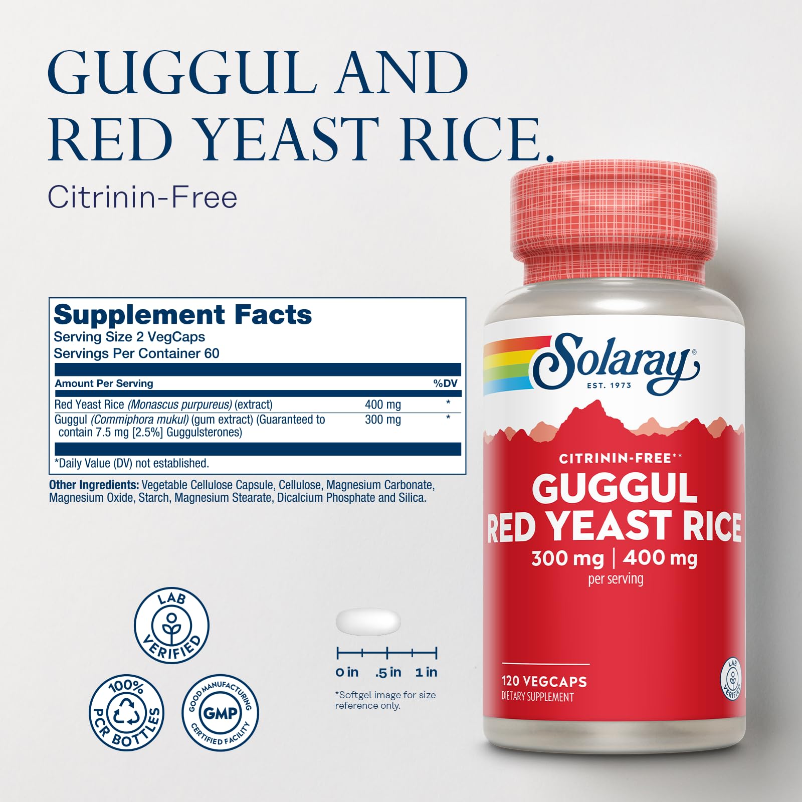 SOLARAY cápsula vegetal en primer plano evidencia la pureza y vegano