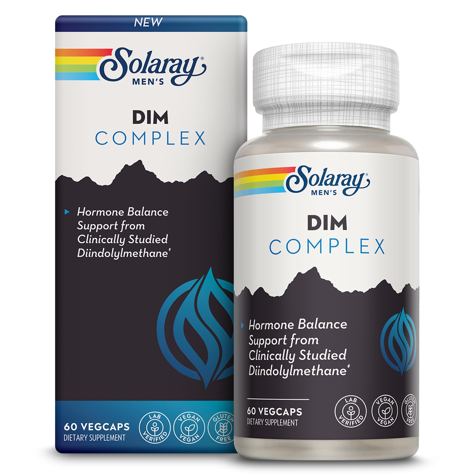 SOLARAY envase frontal mostrando DIM 200 mg y beneficios