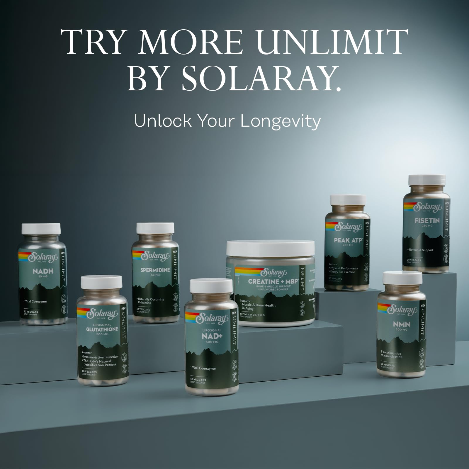 SOLARAY botella reciclada destacando embalaje sostenible y compromiso ambiental