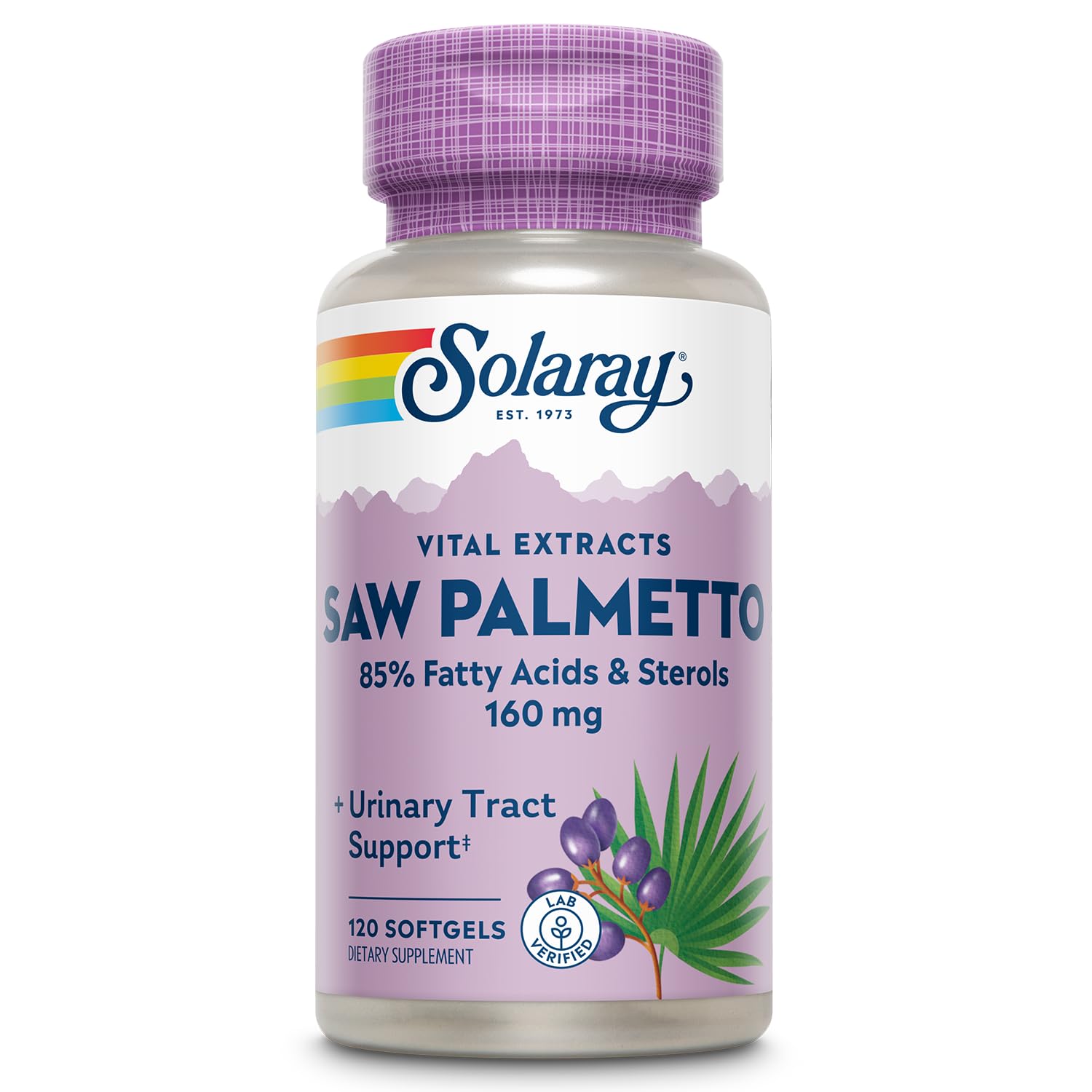 SOLARAY envase frontal mostrando 120 softgels y garantía 60 días