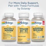 SOLARAY ambiente lifestyle con botella y fruta sugiriendo uso diario saludable