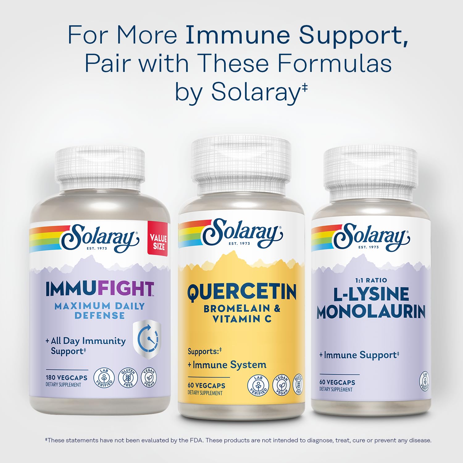 SOLARAY frasco en cocina junto a frutas, sugiere uso diario saludable