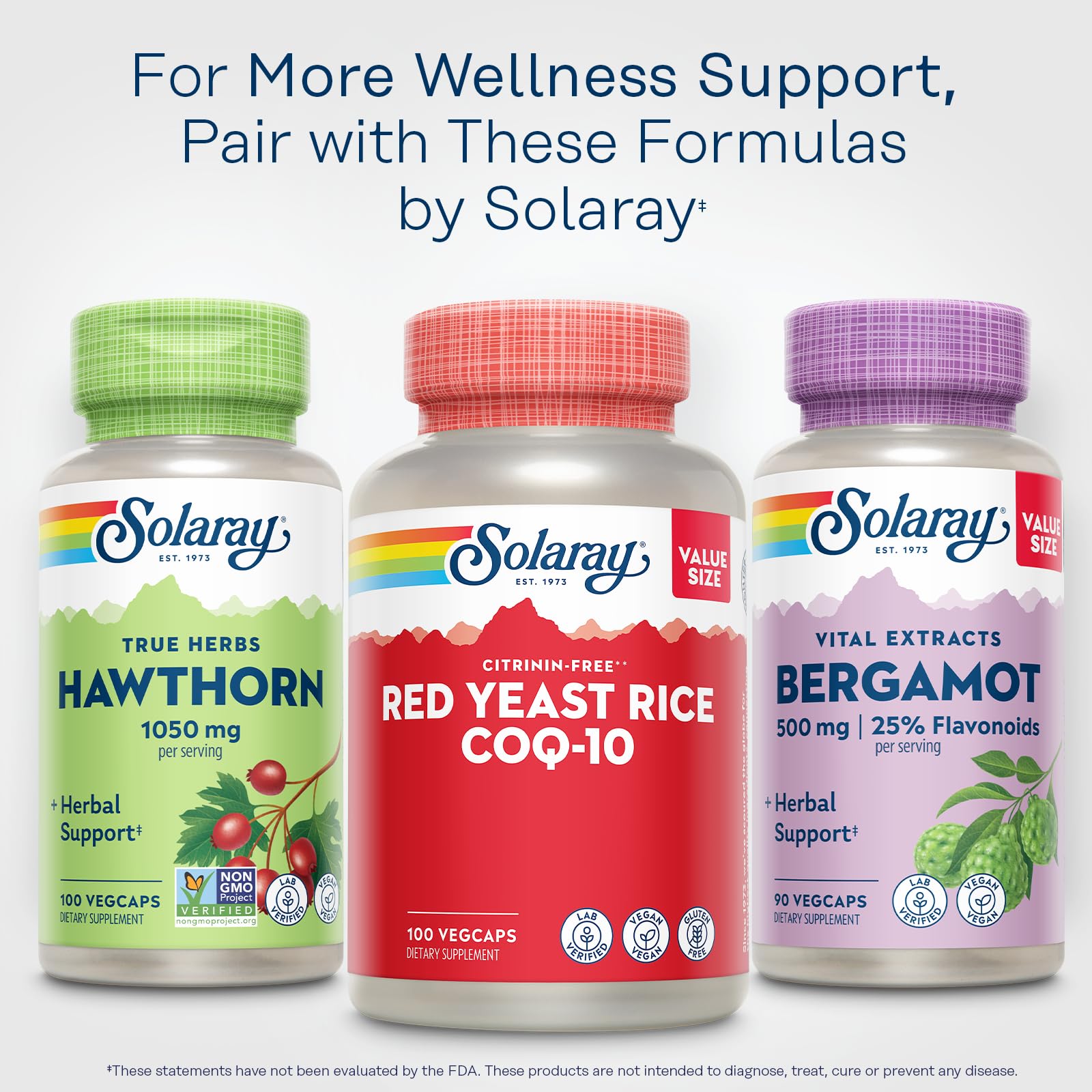 Productos SOLARAY en mesa junto a comida saludable mostrando integración diaria