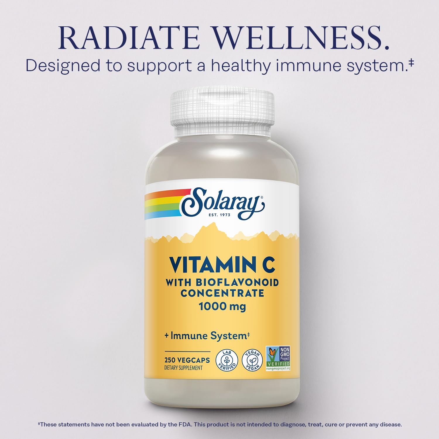SOLARAY etiqueta nutricional enfocada y legible para confianza