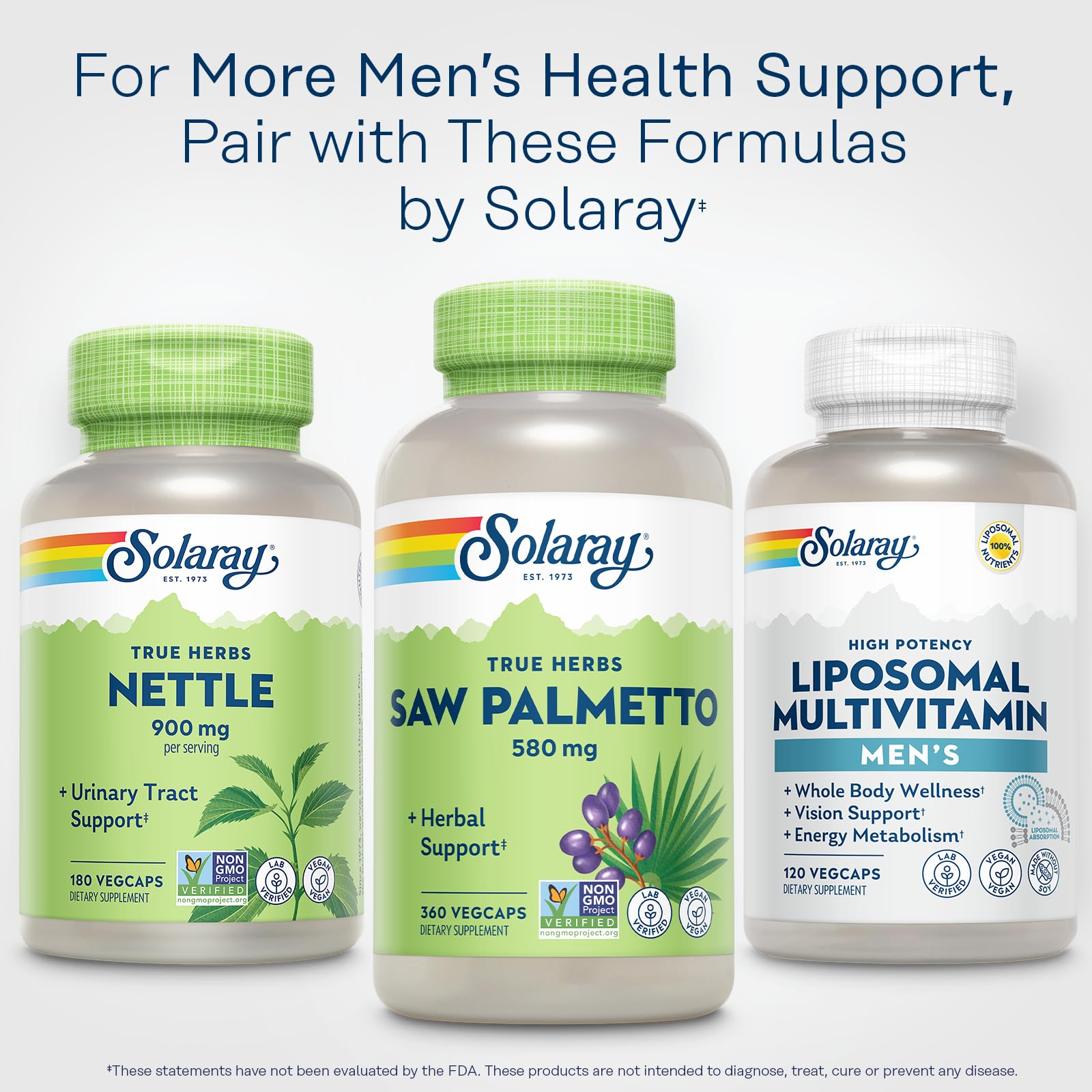 SOLARAY etiqueta con información nutricional y verificación