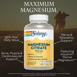 SOLARAY etiqueta de ingredientes con información de magnesio citrato y mezcla herbal