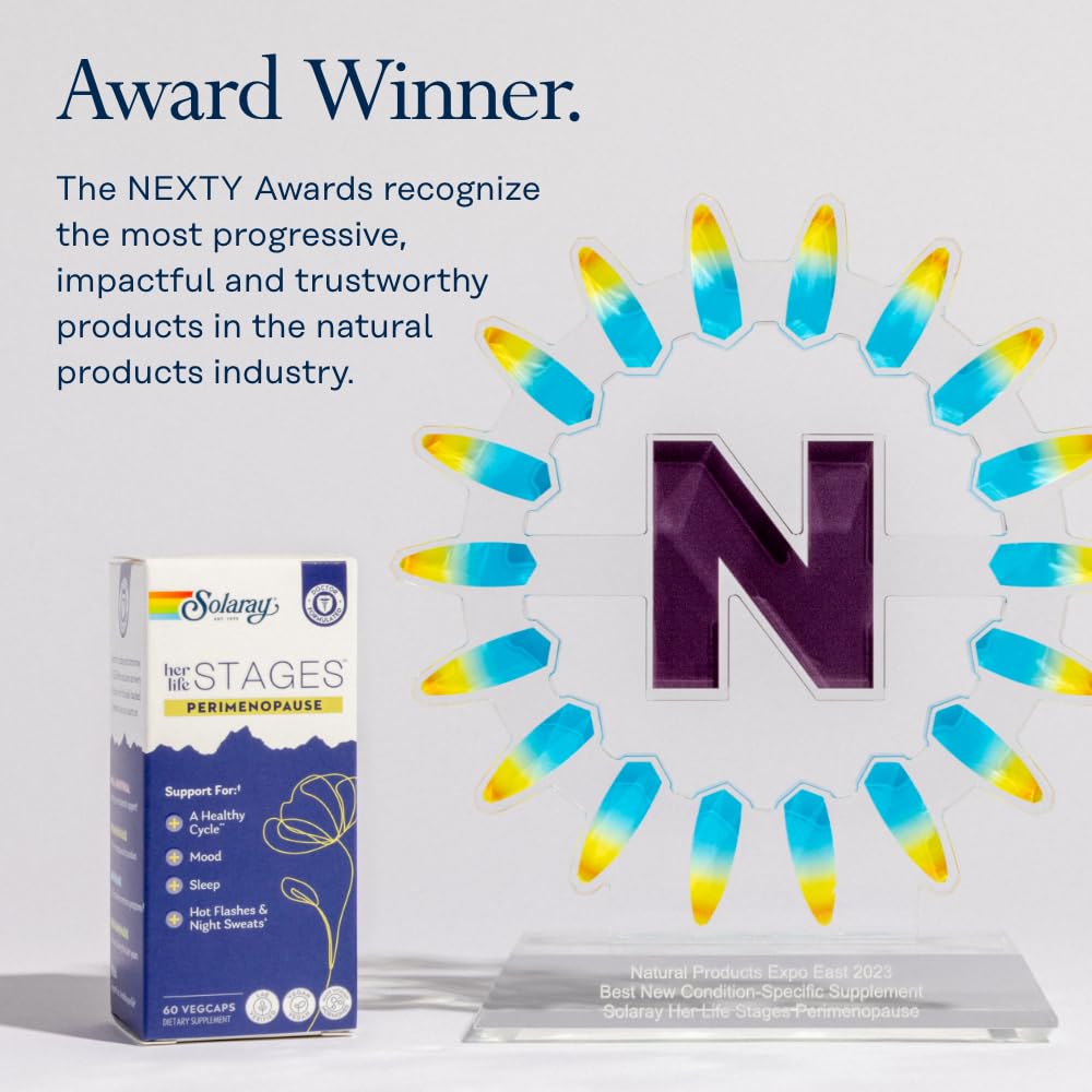 SOLARAY etiqueta con lista de ingredientes y certificaciones visibles