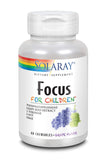 SOLARAY envase frontal de Kids Focus con etiqueta clara y beneficio para concentración