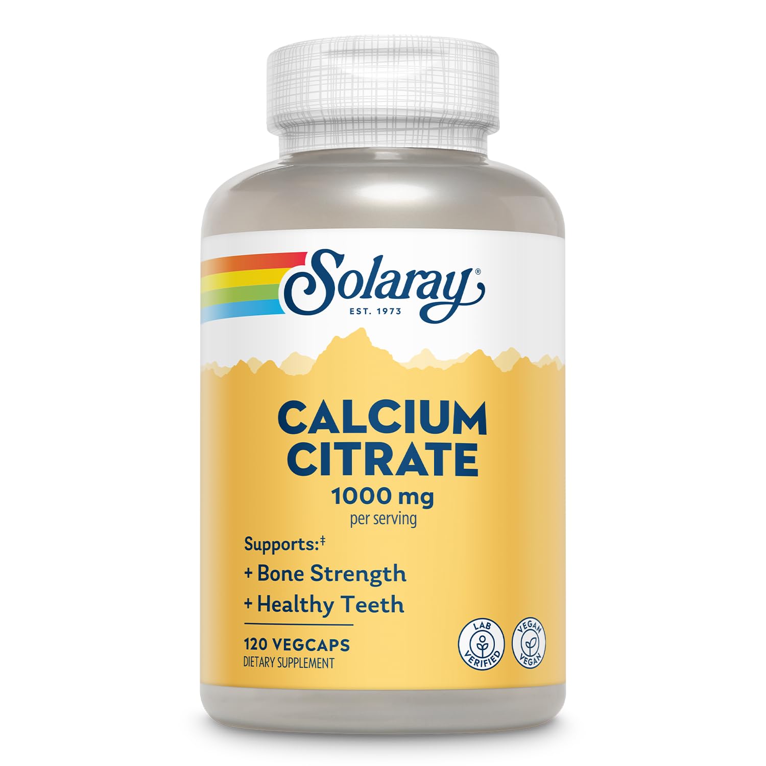 Solaray frasco delante mostrando el diseño y beneficios