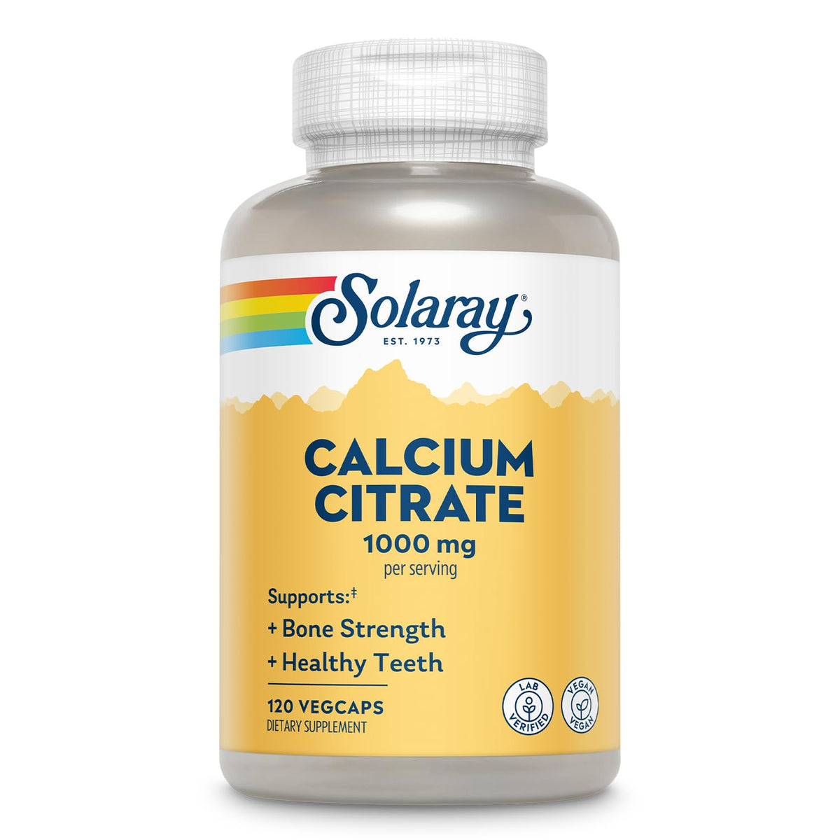 Solaray frasco delante mostrando el diseño y beneficios
