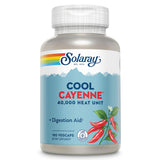 SOLARAY frasco frontal Cool Cayenne mostrando etiqueta y beneficios visuales