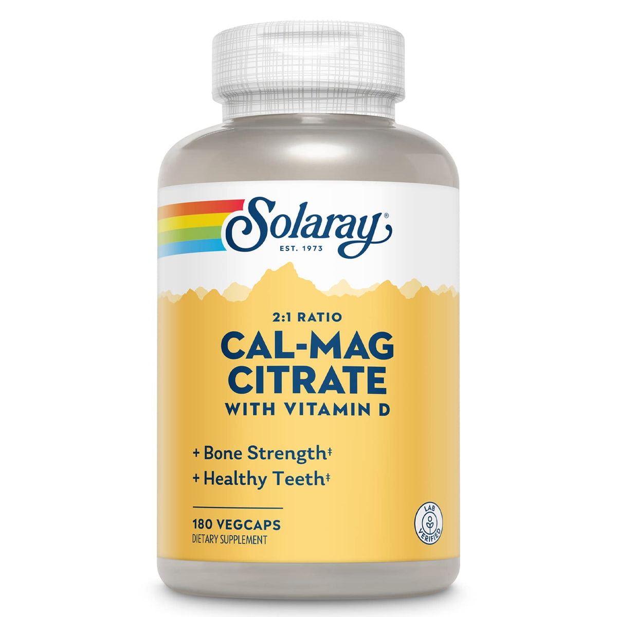 SOLARAY frasco frontal mostrando etiqueta clara y beneficios