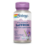 SOLARAY frasco frontal con cápsulas veganas para apoyo de ánimo y sueño