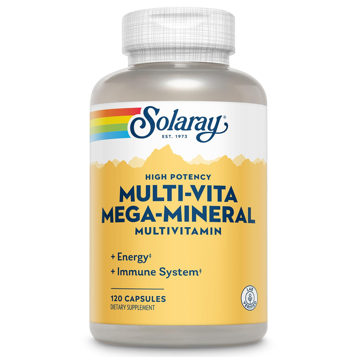 SOLARAY envase frontal del multivitamínico muestra soporte integral