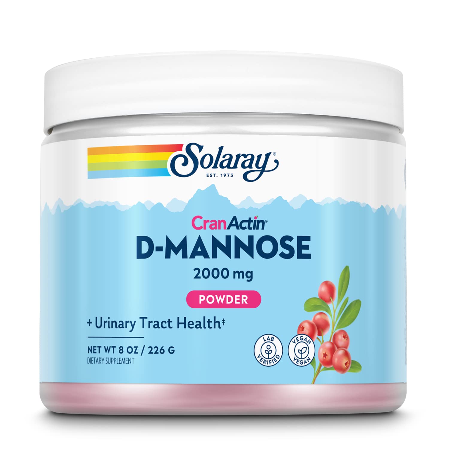 SOLARAY envase frontal mostrando la marca y beneficios para vías urinarias