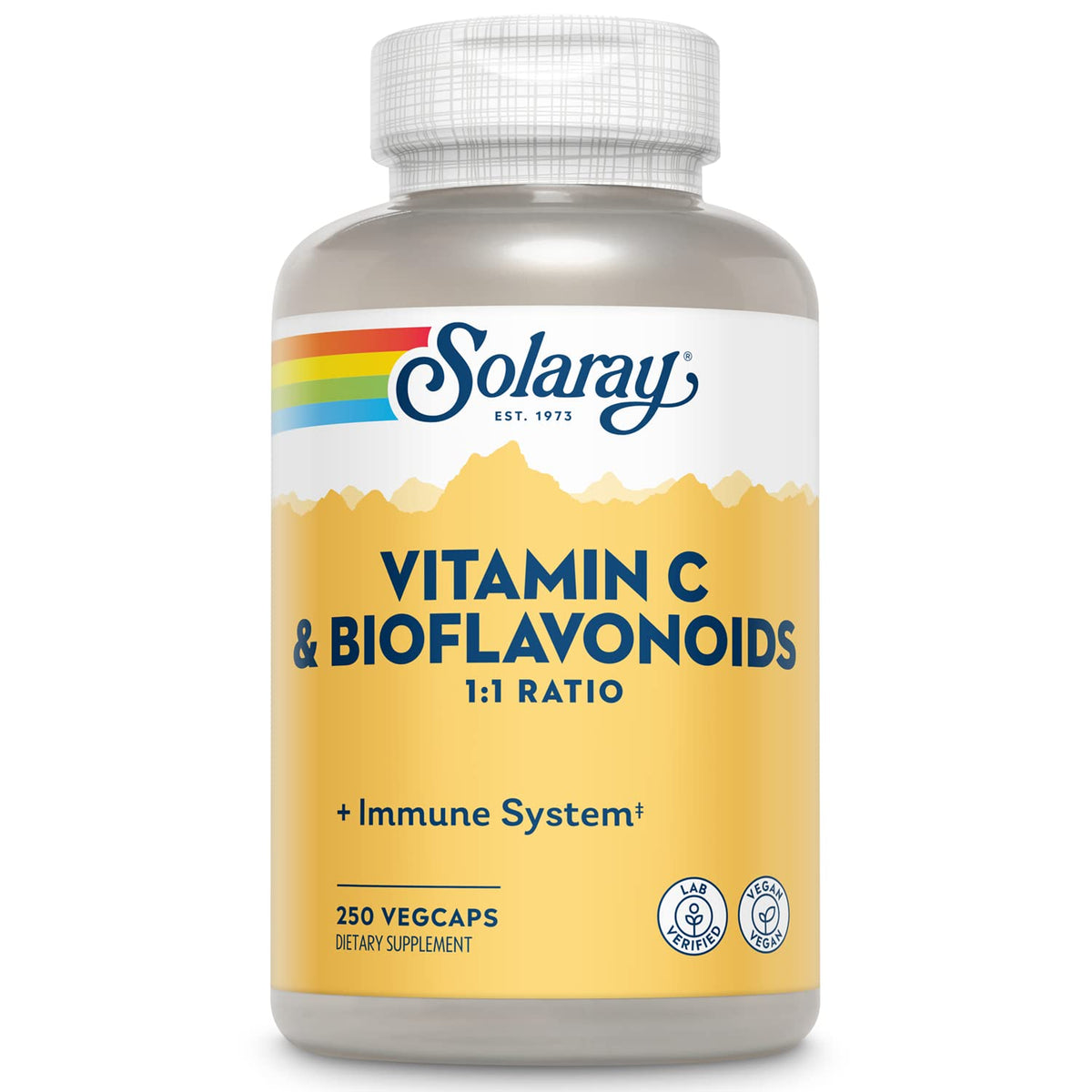 SOLARAY frasco frontal mostrando etiqueta y beneficio antioxidante