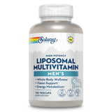SOLARAY envase frontal del multivitamínico liposomal, muestra diseño y beneficios
